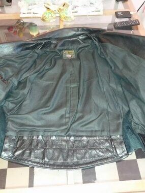 Vanson USA Leather Jacket Men's Size 40 Black Single Cowhid